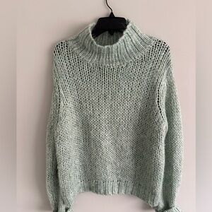 John + Jenn Bryce Mint Green Turtleneck Sweater